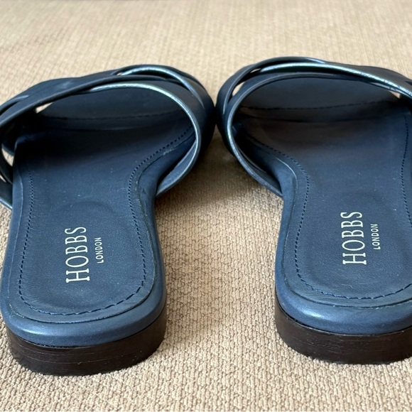 Pre-owned authentic Hobbs London navy blue slides - Picture 4 of 11